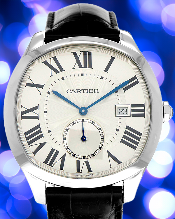 Cartier Drive De Cartier 41MM White Dial Leather Strap (3930)