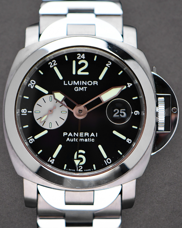 Panerai Luminor GMT 44MM Black Dial Titanium Bracelet (PAM00161)