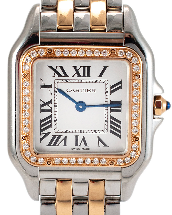 Cartier Panthère De Cartier 29MM Quartz White Dial Two-Tone Bracelet (W3PN0007)