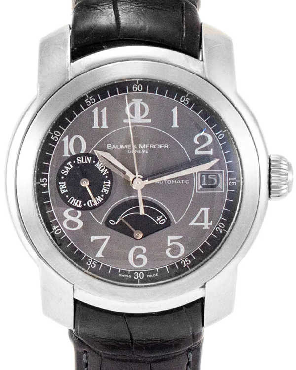 Baume & Mercier Capeland 39MM Grey Dial Leather Strap (65417)