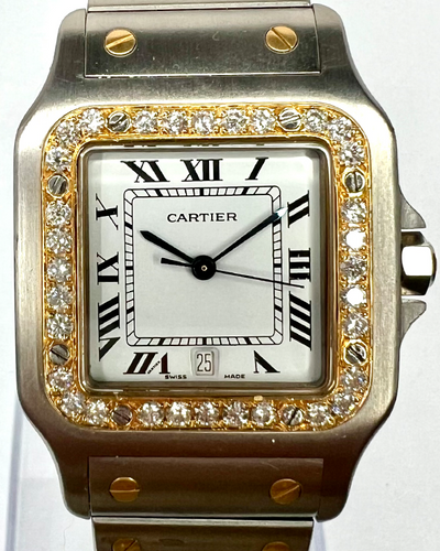 Cartier Santos Galbée de Cartier 29MM Quartz White Dial Two-Tone Bracelet (187901)