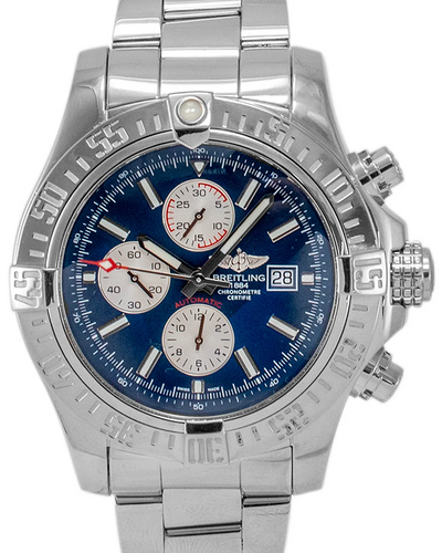 2017 Breitling Super Avenger II 48MM Blue Dial Steel Bracelet (A13371)