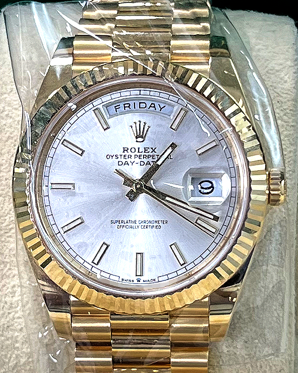 2023 Rolex Day-Date 40MM Silver Dial President Bracelet (228238)