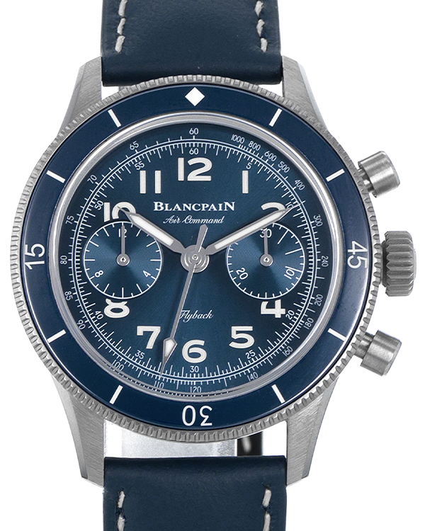 2022 Blancpain Air Command 36MM Blue Dial Leather Strap (AC03-12B40-63B)