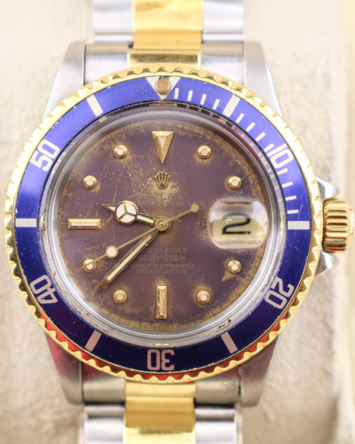 1978 (5.3 Mill. Serial) Rolex Submariner Vintage 40MM Blue Dial Two-Tone Oyster Bracelet (1680)