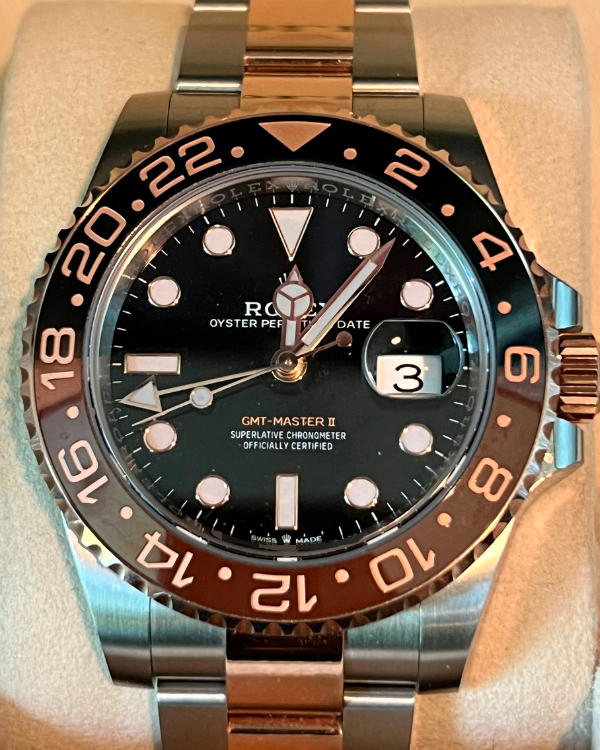 2021 Rolex GMT-Master II "Root Beer" 40MM Oystersteel And Everose Gold Black Dial (126711CHNR)