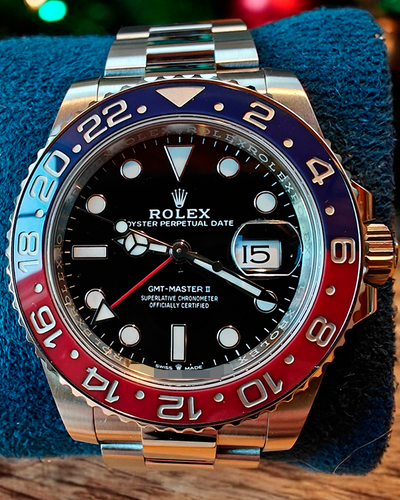 Rolex GMT-Master II "Pepsi" 40MM Black Dial Oyster Bracelet (126710BLRO)