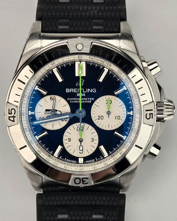 2024 Breitling Chronomat NFL Seattle Seahawks L.E. 42MM Blue Dial Rubber Strap (AB01342B1C4S1)