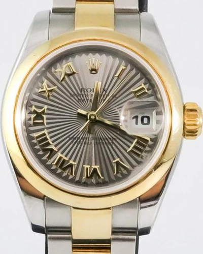 Rolex Lady-Datejust 26MM Grey Dial Two-Tone Oyster Bracelet (179163)