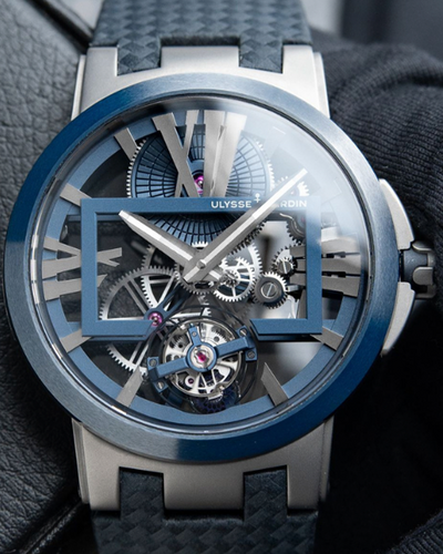 Ulysse Nardin Executive Skeleton Tourbillon 45MM Skeleton Dial Leather Strap (1713-139/43)