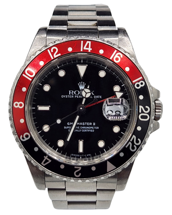 Rolex GMT-Master II "Coke" 40MM Black Dial Steel Bracelet (16710)