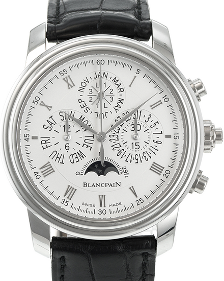 2004 Blancpain Air Command Le Brassus 42MM White Dial Leather Strap (4286P-3442A)