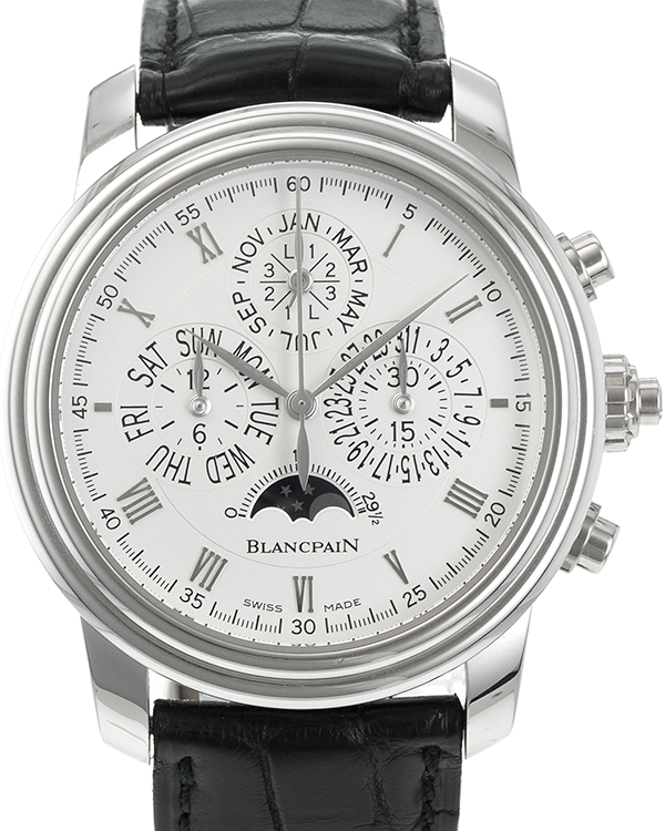 2004 Blancpain Air Command Le Brassus 42MM White Dial Leather Strap (4286P-3442A)