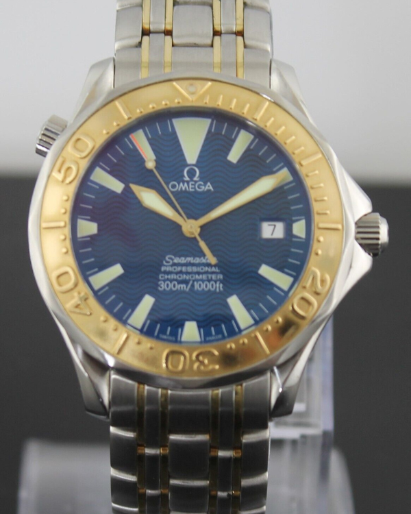 2003 Omega Seamaster Professional 300M 41MM Blue Dial Two-Tone Bracelet (2455.80.80)