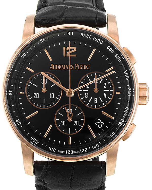 2022 Audemars Piguet Code 11.59 41MM Black Dial Leather Strap (26393OR.OO.A002KB.01)