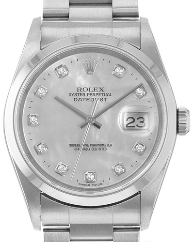 2002 Rolex Datejust 36MM Mother Of Pearl Dial Oyster Bracelet (16200)