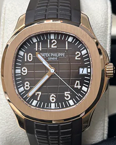 2021 Patek Philippe Aquanaut 40MM Chocolate Dial Rubber Strap (5167R-001)