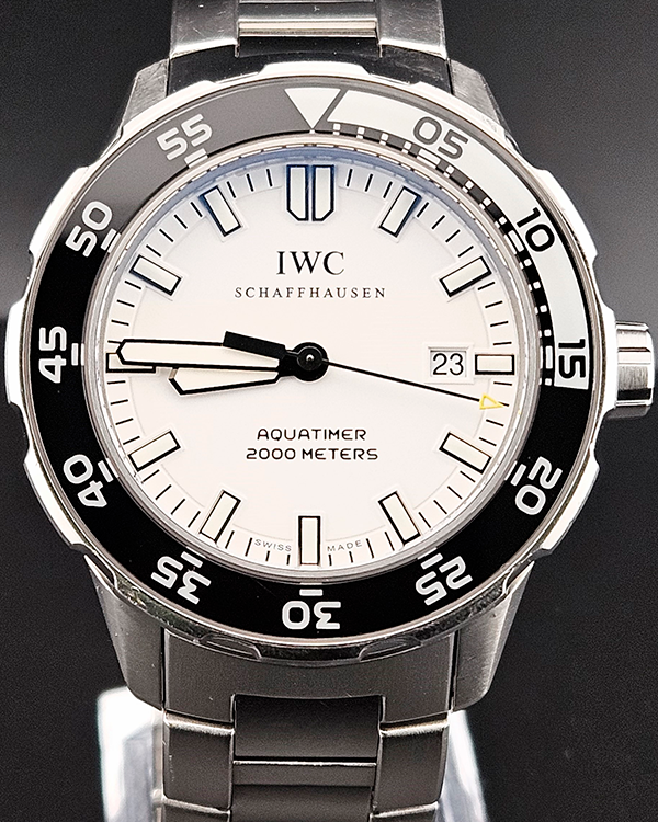 IWC Schaffhausen Aquatimer 2000 44MM White Dial Steel Bracelet (IW356806)