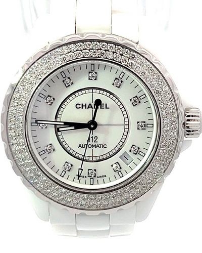 Chanel J12 38MM White Dial Ceramic Bracelet (H5705)