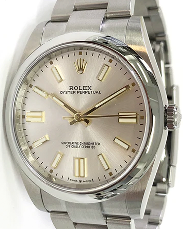 2022 Rolex Oyster Perpetual 41MM Silver Dial Oyster Bracelet (124300)