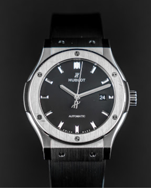 Hublot Classic Fusion 42MM Black Dial Rubber Strap (542.NX.1171.RX)