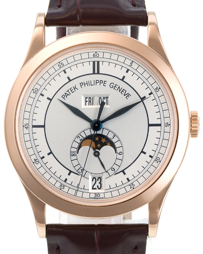 Patek Philippe Annual Calendar 38MM Silver Dial Leather Strap (5396R)