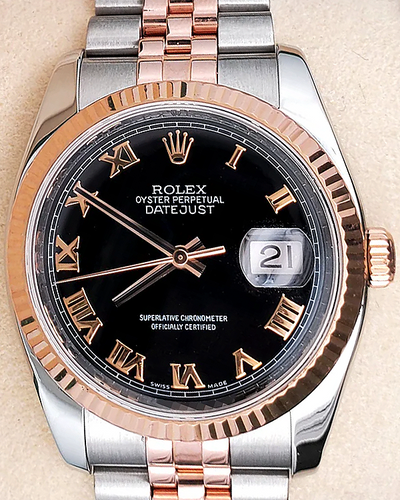 Rolex Datejust 36MM Black Dial Two-Tone Jubilee Bracelet (116231)