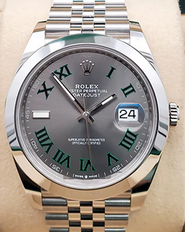 2024 Rolex Datejust "Wimbledon" 41MM Slate Dial Jubilee Bracelet (126300)