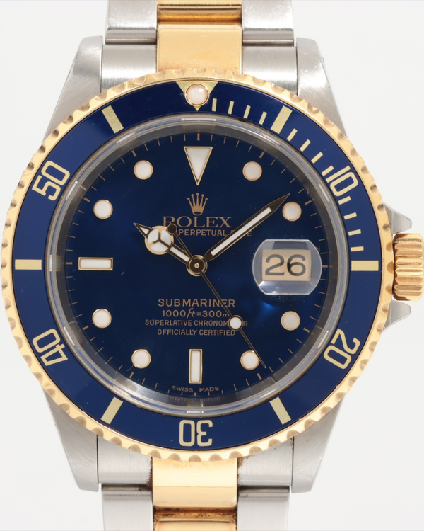 Rolex Submariner Date Two-Tone Blue Dial (16613)