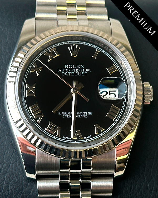 No Reserve - Rolex Datejust 36MM Black Dial Jubilee Bracelet (116234)