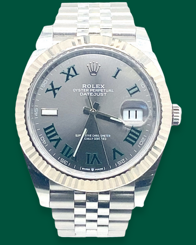 Rolex Datejust 41MM "Wimbledon" Slate Dial Jubilee Bracelet (126334)