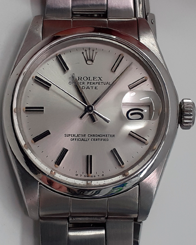 Rolex Oyster Perpetual Date 34MM Silver Dial Oyster Bracelet (1500)