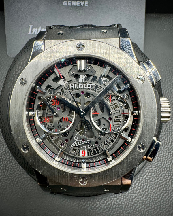 Hublot Classic Fusion 45MM "Radamel Falcao" Limited Edition Skeleton Dial Leather Strap (525.NX.0137.HR.FAL13)