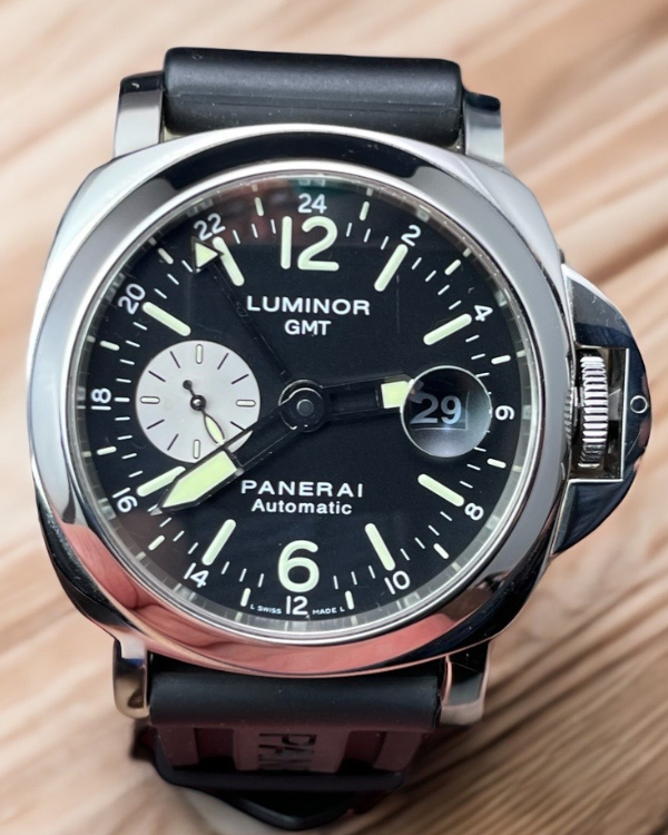 Panerai Luminor GMT Automatic Steel Black Dial PAM01088 Grailzee