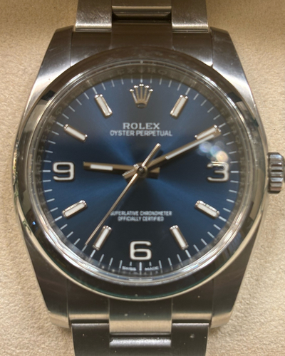 2016 Rolex Oyster Perpetual 36MM Blue Dial Steel Bracelet (116000)