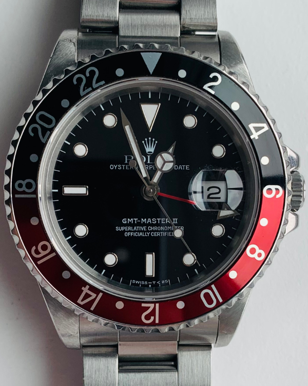 Rolex GMT-Master II "Coke" 40MM Black Dial Steel Oyster Bracelet (16710)