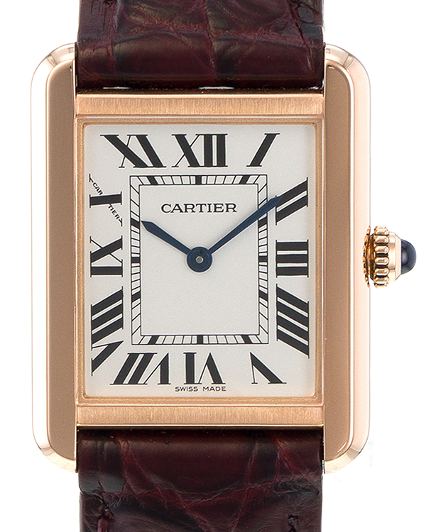 2019 Cartier Tank Solo 31MM Quartz Silver Dial Leather Strap (W5200024)