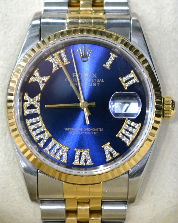 Rolex Datejust 36MM Blue Dial Two-Tone Jubilee Bracelet (16233)