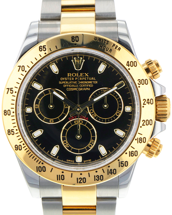 Rolex Cosmograph Daytona 40MM Black Dial Two-Tone Bracelet (116523)