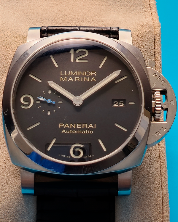 2023 Panerai Luminor Marina 1950 3 Days 44MM Black Dial Crocodile Strap (PAM01312)