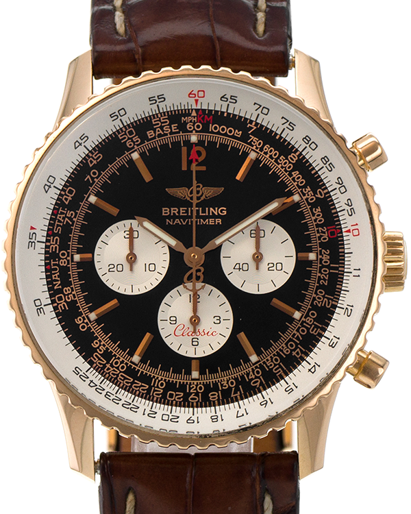 Breitling Navitimer L.E. 41MM Black Dial Leather Strap (H30330)