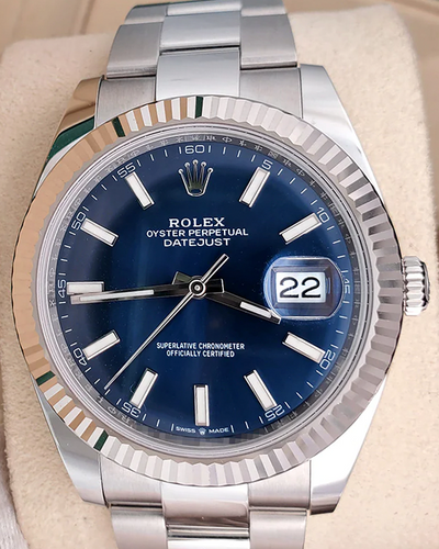 2023 Rolex Datejust 41MM Blue Dial Oyster Bracelet (126334)