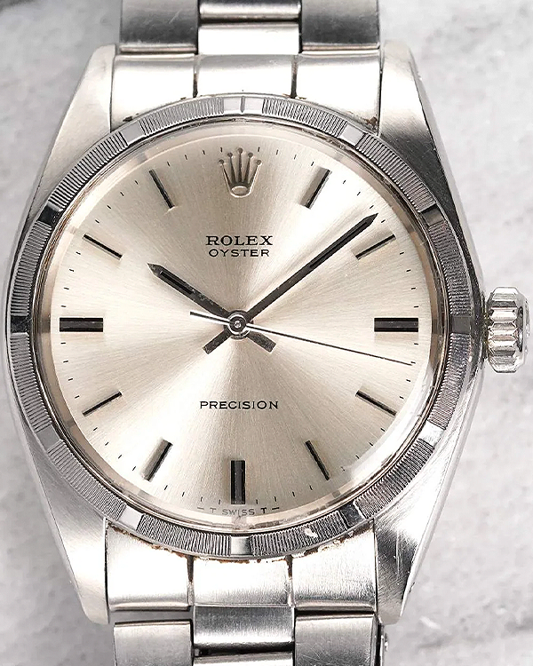 6427 Rolex Oyster Precision 34MM Silver Dial Oyster Bracelet (6427) – Grailzee
