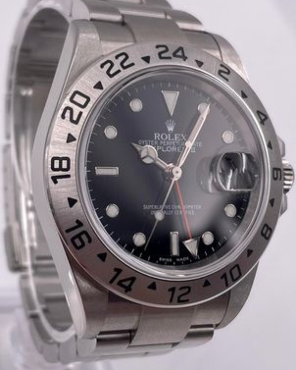 Rolex Explorer II 40MM Steel Black Dial (16570)