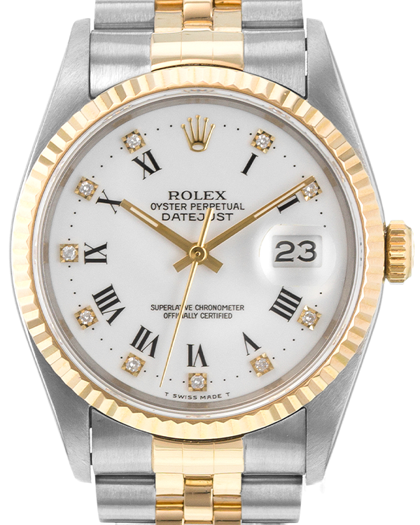 Rolex Datejust 36MM White Dial Two-Tone Jubilee Bracelet (16233)