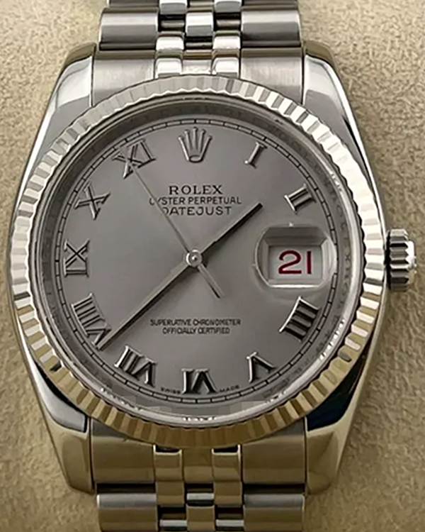 2007 (Z Serial) Rolex Datejust 36MM Silver Dial Jubilee Bracelet (116234)