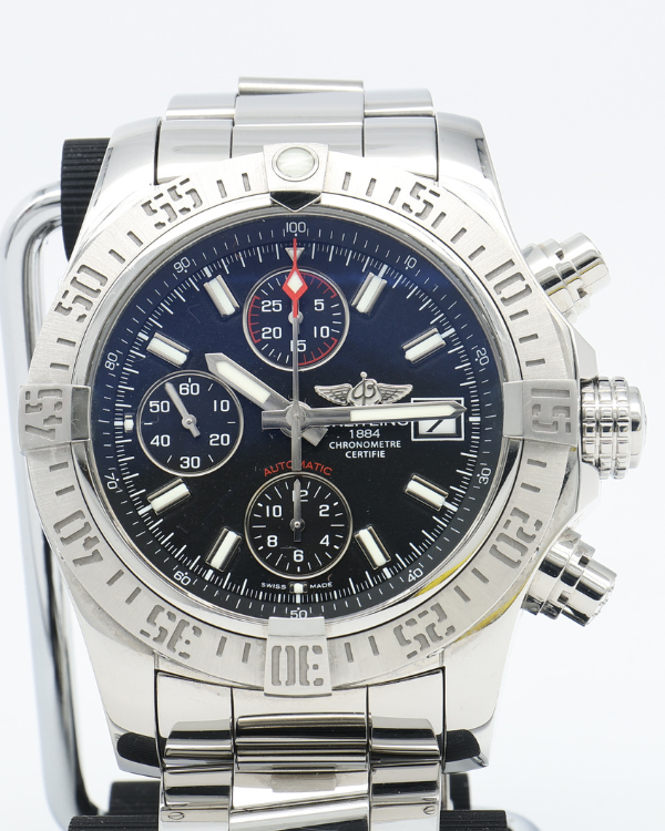 Breitling Avenger II 43MM Black Dial Steel Bracelet (A13381)