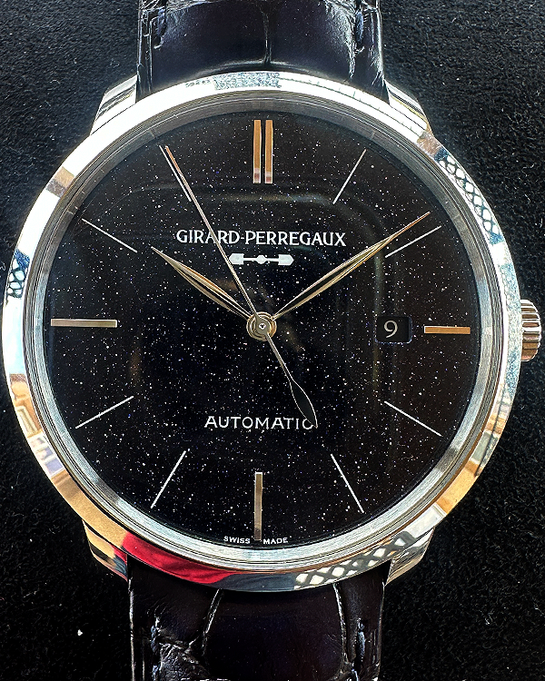 2024 Girard Perregaux 1966 40MM Black Aventurine Dial Leather Strap (49555-11-435-BB4A)