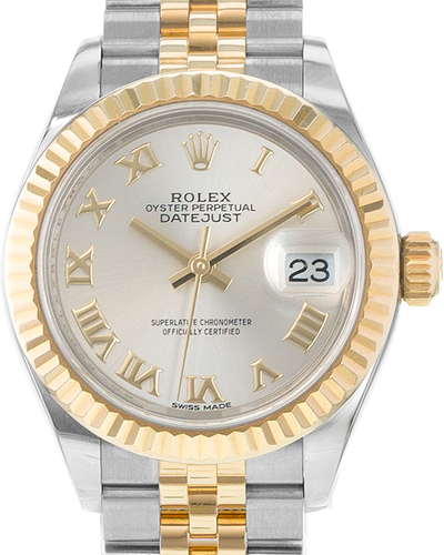 2018 Rolex Lady-Datejust 28MM Silver Dial Two-Tone Jubilee Bracelet (279173)