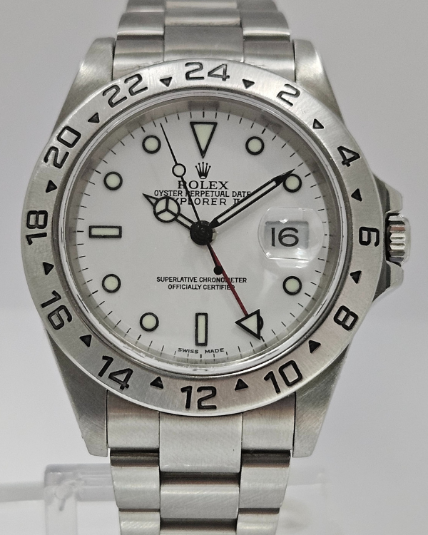 Rolex Explorer II "Polar" 40MM White Dial Steel Bracelet (16570)